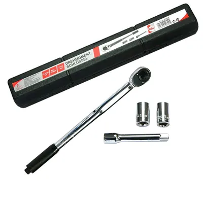 Image de Clé dynamométrique automatique 1/2 pouce 10-210 cliquet, 2 douilles 17/19 incluses