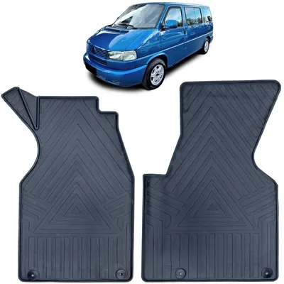 Für VW T4 Bus Transporter Caravelle 1990-2003 Premium Gummi Fußmatten VORN in der Farbe von Carparts-Online GmbH