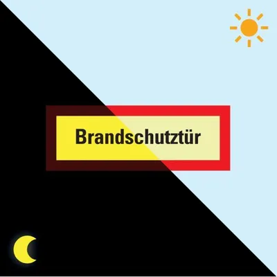 Produktbild von PERMALIGHT power langnachleuchtend Feuerwehrschild Brandschutztür.., Folie, s...