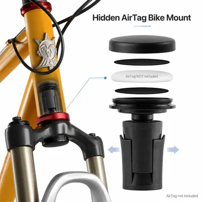 Produktbild von Verdeckte Fahrradhalterung für Tracker - Diebstahlschutz-Halterung - Gabelschaftabdeckung - Für Mountainbikes