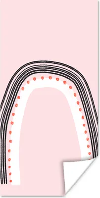 Produktbild von MuchoWow® Poster Regenbogen - Minimalismus - Rosa 60x120 cm - Wandschmuck