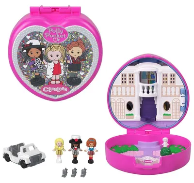 Produktbild von Polly Pocket Minipuppen und Spielset, Clueless-Schatulle für Sammler mit Hut- und Telefon-Zubehörteilen, 4 Jahr(e), Mehrfarbig, Kunststoff