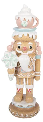 Productafbeelding van Clayre & Eef kerstdecoratie: notenkraker, 11x11x32 cm, bruin, kunststof