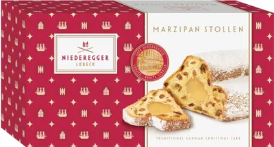 Zdjęcie produktu dla Niederegger Marzipan Stollen Christmas Stollen z marcepanem opakowanie 500g
