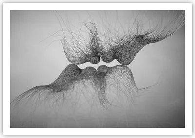 Produktbild von Poster - Poster ohne Rahmen - Kuss Liebe Paar - 100x70 cm - Wand Bild - Wanddeko - Wandbilder - Kunstposter - Wandposter - Bilder - Kunstdruck - Wanddekoration - Wandbild - P2XAA100x70-4967