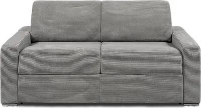 Produktbild von Express 3-Sitzer Schlafsofa in hellgrauem Cord - Liegefläche 140 cm - Matratze 22 cm mit Formgedächtnis - CALITO