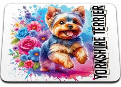 Zdjęcie produktu dla PODKŁADKA POD MYSZKĘ 24 x 20 - PIES PSY PIESEK RASA YORKSHIRE TERRIER