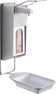 Produktbild von Desinfektionsspender mit Abtropfschale | Alu/Kunststoff | 500 ml