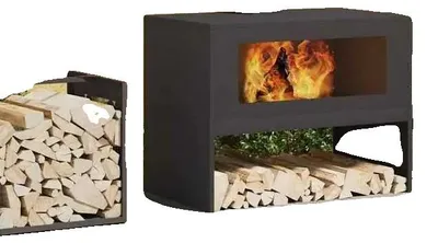 Imagen del producto de Hoguera, estructura de acero resistente, ligera y portátil, color negro