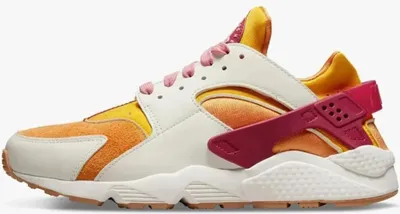 Produktbild von Nike - Damen - Air Huarache „Sunset“ Sneakers - Braun/Gelb/Rosa/Weiß - Gr. 36