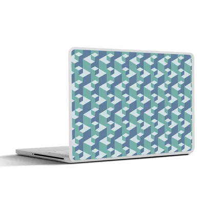 Produktbild von MuchoWow® Laptop Aufkleber Sticker Cover Muster - Würfel - 3D 30x22 cm - Laptop-Sticker