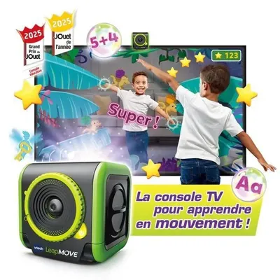 Produktbild von VTech LeapMOVE Lernkonsole TV  Lernen durch Bewegung mit 25 Abenteuern und Lern