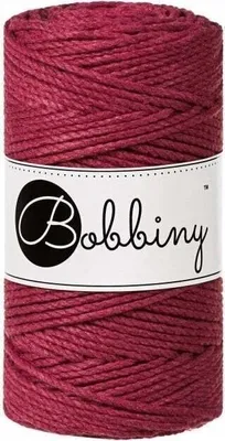 Produktbild von Bobbiny 3PLY Macramé Rope 3 mm 100 m Wine Red Schnur