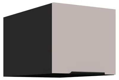Produktbild von Aufsatzschrank Hochschrank 40 cm Küche ARONA Kaschmir beige + Schwarz matt Küchenzeile Küchenblock