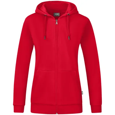 Produktbild von JAKO Damen Kapuzenjacke Organic, Farbe:rot, Größe:36