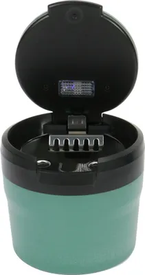Produktbild von KFZ Aschenbecher für Getränkehalter mit LED-Leuchte, HxØ ca. 7,5 x 7,5  cm, grün