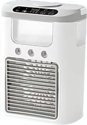 Image de Verk 24601 Ventilateur avec humidificateur à eau, USB, LED RGB, 3 vitesses, blanc-gris