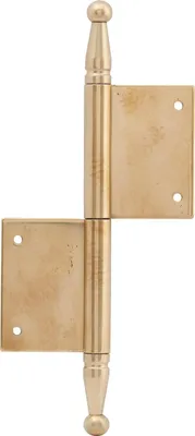 Produktbild von Türband mit Zierkopf - Aufschraubband elegant, mit Zierkopf, links, 100x160mm, Messing poliert