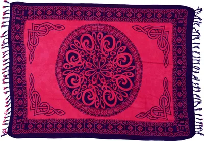 Produktbild von Bali Sarong, Wandbehang, Wickelrock, Sarongkleid - Celtic Rot, Uni, Viskose, 160*100*0,5 cm, Sarongs & Tücher