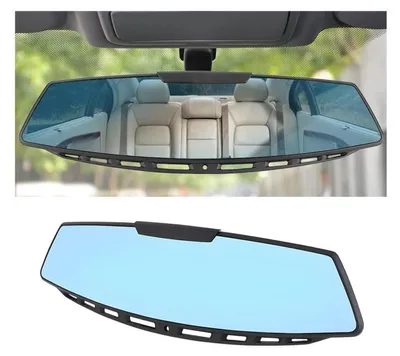 Image de Rétroviseur intérieur de voiture anti-éblouissement, grand angle, couleur bleue