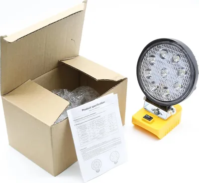 Produktbild von LED Arbeitsleuchte - tragbare Taschenlampe - Outdoor Spotlight - Campinglampe - Akku-betrieben ohne Akku - Nur Leuchte