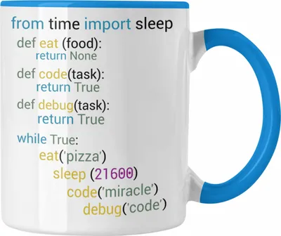 Produktbild von Trendation - Coder Tasse Geschenk für Programmierer Softwareentwickler Nerds Geschenkidee (Blau)