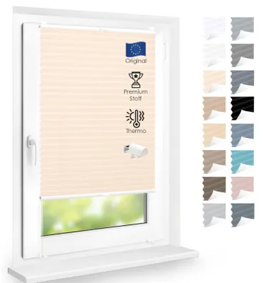 Produktbild von Premium Thermo Plissee lichtdurchlässig, Apricot, 65x120