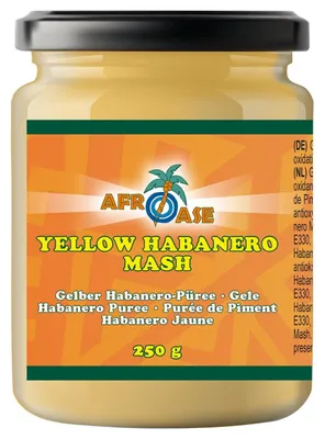 Produktbild von Afroase Gele Habanero 250g – Scharfe, aromatische Habanero-Gelee zum Verfeinern