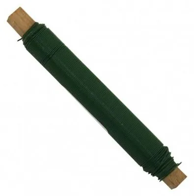 Produktbild von Blumendraht verzinkt grün 0,65 mm x 60 m