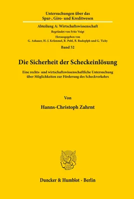 Produktbild von Die Sicherheit der Scheckeinlösung.