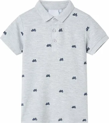 Produktbild von Kinder-Poloshirt Grau Melange 92