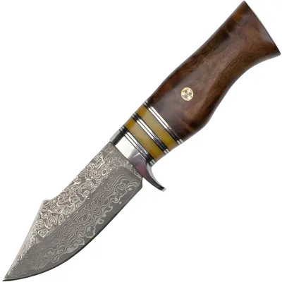 Produktbild von Damaszener Outdoor-Messer mit Sandelholzgriff, braun, 20,5 cm KP42086