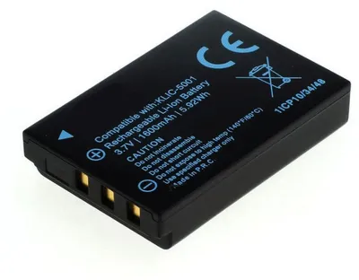 Produktbild von Akku für Kodak EasyShare DX7630 Li-Ion 3,7 Volt 1400 mAh schwarz.