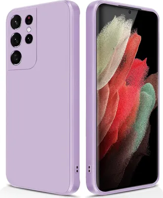 Image de Etui en silicone fin pour Samsung Galaxy S21 Ultra 5G silicone liquide doux, mat, résistant aux rayures Etui violet