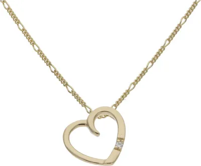 Produktbild von JuwelmaLux Anhänger Herz 585/000 (14 Karat) Gelbgold mit Brillant JL10-02-3446