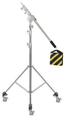 Produktbild von Fotografie C-Ständer, Maximalhöhe 260 cm, Robuste Konstruktion, 2.8m Räderarm