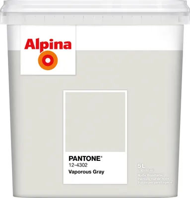 Produktbild von Alpina Wandfarbe Pantone 12-4302 vaporous gray 5l