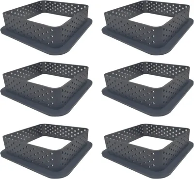 Produktbild von 6 Stück Platz Tortenring Set Backringe aus Nylon Dessertringe Antihaft Crumpets Ringe Perforierter Cutter Tartelette Mousse Ringe für DIY Mousse Pie Quiche