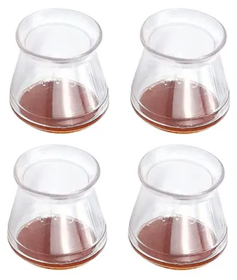 Produktbild von 4er-Pack Stuhlbeinschoner für Hartholzböden, Filzgleiter, Silikon-Möbelbeinschoner, kein Klebstoff erforderlich, elastische Kappen