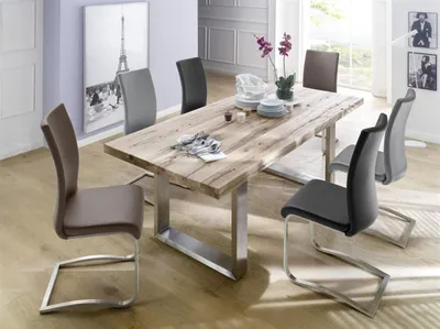 Produktbild von Esszimmerstuhl >Muvo II< (2er Set) in Cappuccino - 43x103x52 (BxHxT)