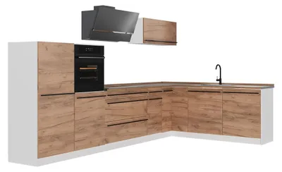 Zdjęcie produktu dla Kogoszczona kuchnia Vicco R-Line Dąb goldkraft/Biały 347 x cm blat roboczy Dąb Goldkraft, Model 66079