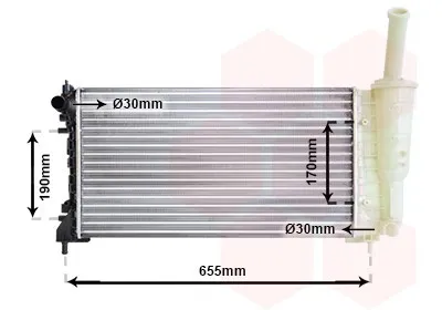 Produktbild von VAN WEZEL 17002297 Kühler Wasserkühler Motorkühler für FIAT PUNTO (188)