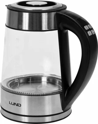 LUND Wasserkocher Glas LED 1,7L mit Temperaturregelung