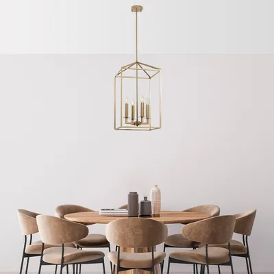 Immagine prodotto di Opviq, Till - 13256, Lampadario, oro, metallo, 35 x 35 x 107 cm