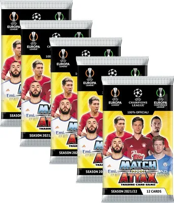 Produktbild von Topps Champions League 2021/22 - Trading Cards - 5 Booster