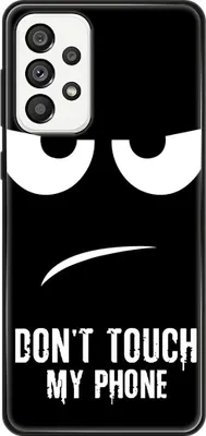 Produktbild von König Design Hülle kompatibel mit Samsung Galaxy A73 5G Kunststoff Soft Handyhülle - Handy Case Dont Touch My Phone Schwarz