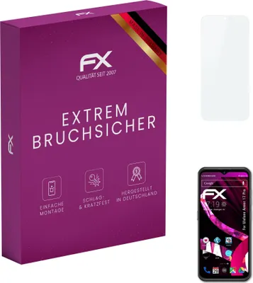Produktbild von atFoliX FX-Hybrid-Glass Displayfolie kompatibel mit Ulefone Armor 17 Pro Glasfolie