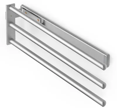 Immagine prodotto di Portasciugamani Emuca, estensibile, 3 bracci, alluminio, anodizzato opaco