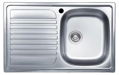 Immagine prodotto di Lavello incasso cucina acciaio 79x50 cm una vasca e gocciolatoio sinistro Classic 273SX