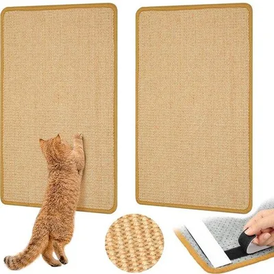 Obrázok produktu pre Škrabadlo pre mačky zo sisalu, 60 x 40 cm, prírodná farba